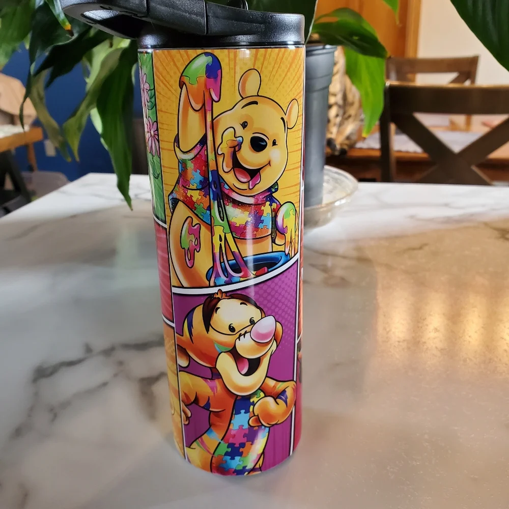 Disney Autism Awareness Mickey Mouse, Minnie Mouse 20oz Tumbler w/ duo lids 🎉